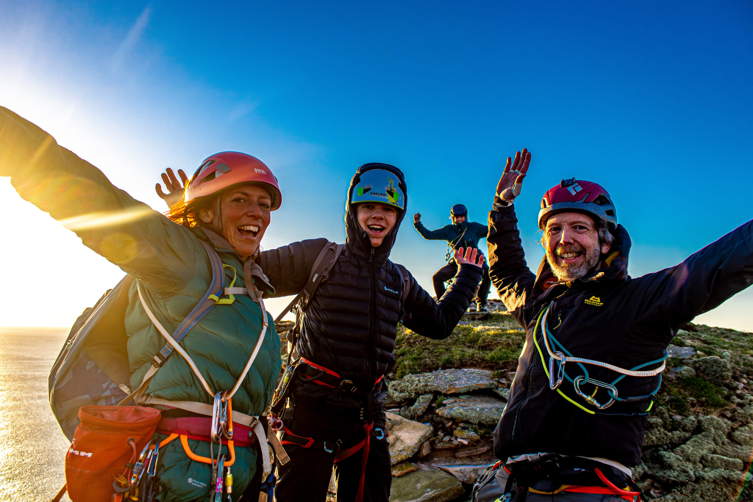Old man of Hoy seastack group on top