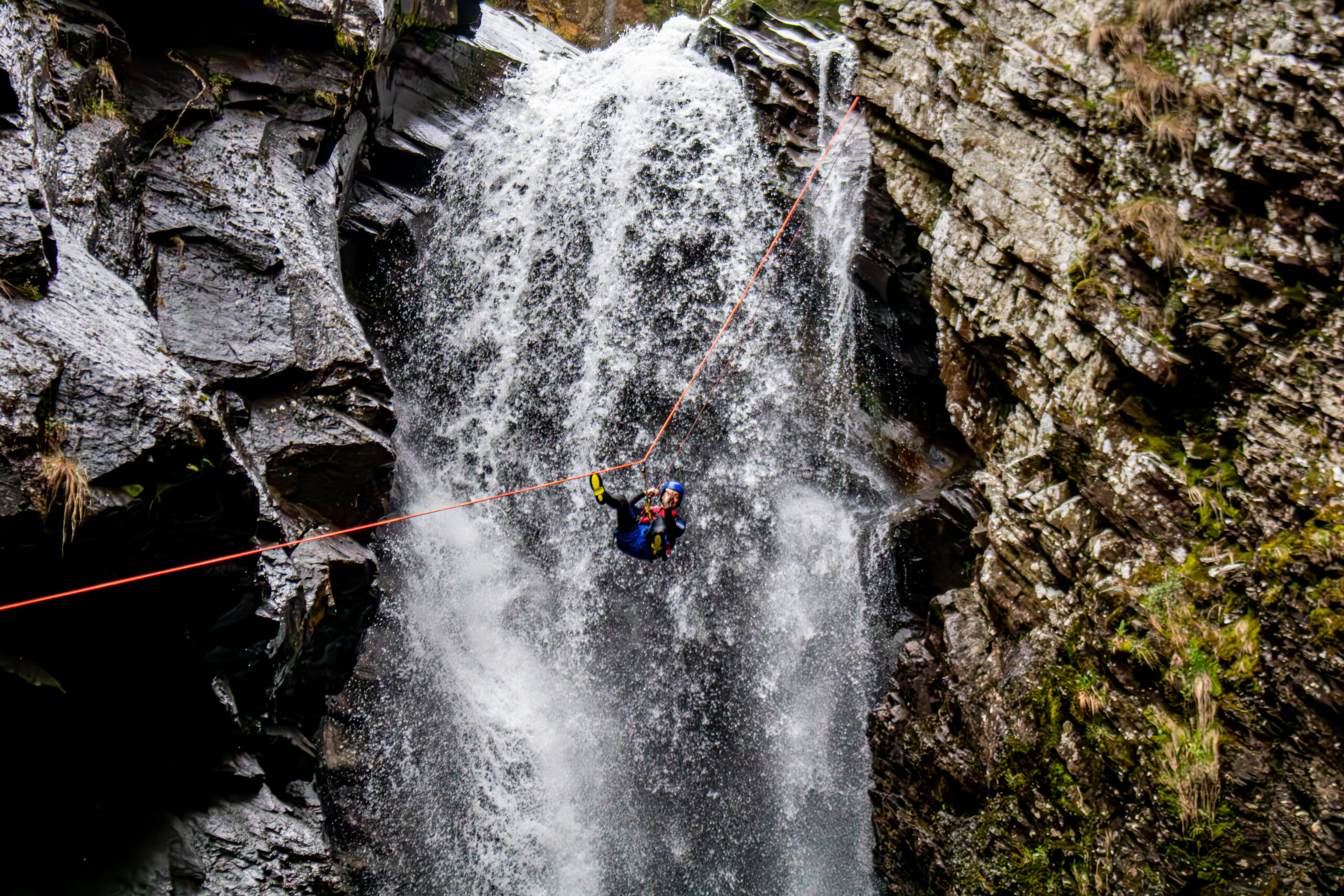 canyoning bruar waterfalls