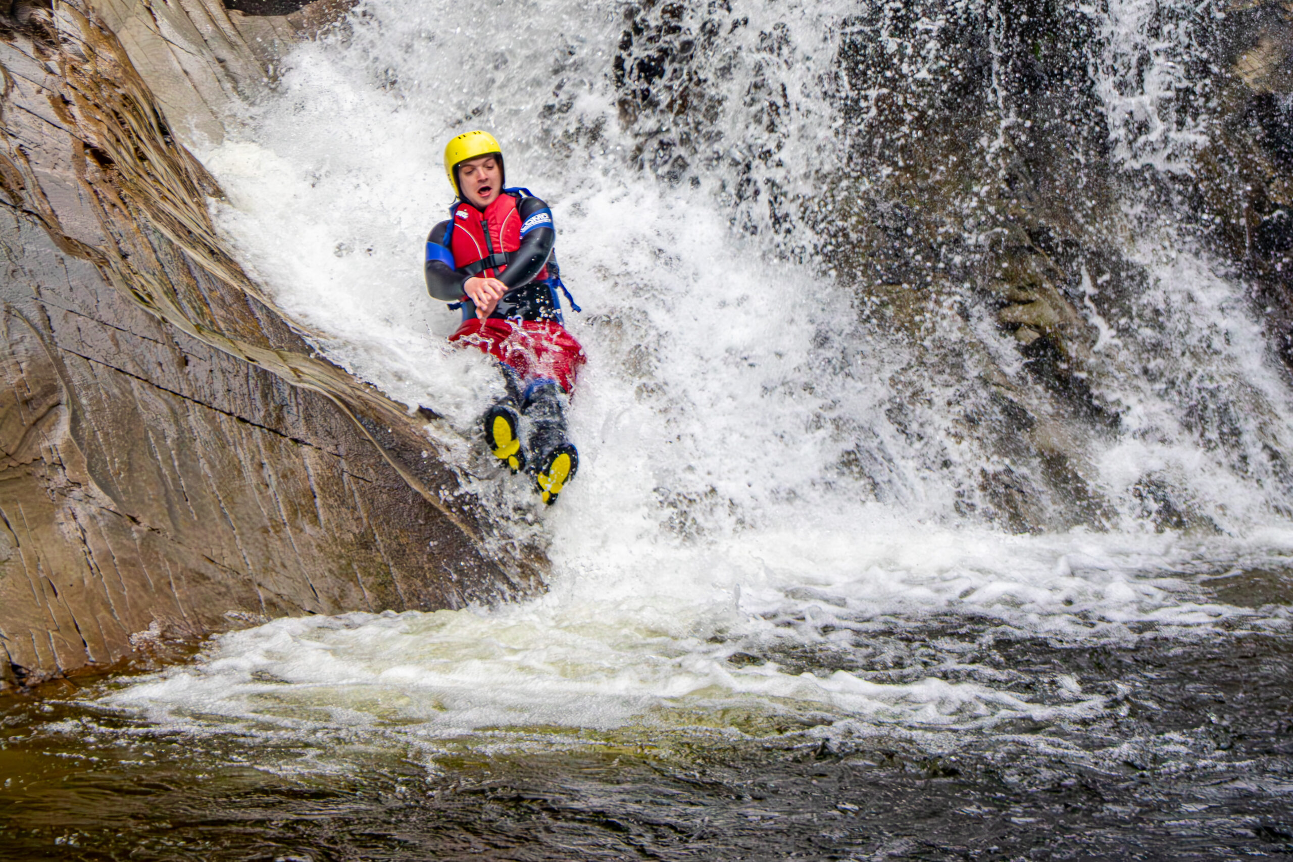 Canyoning flume Scotland
