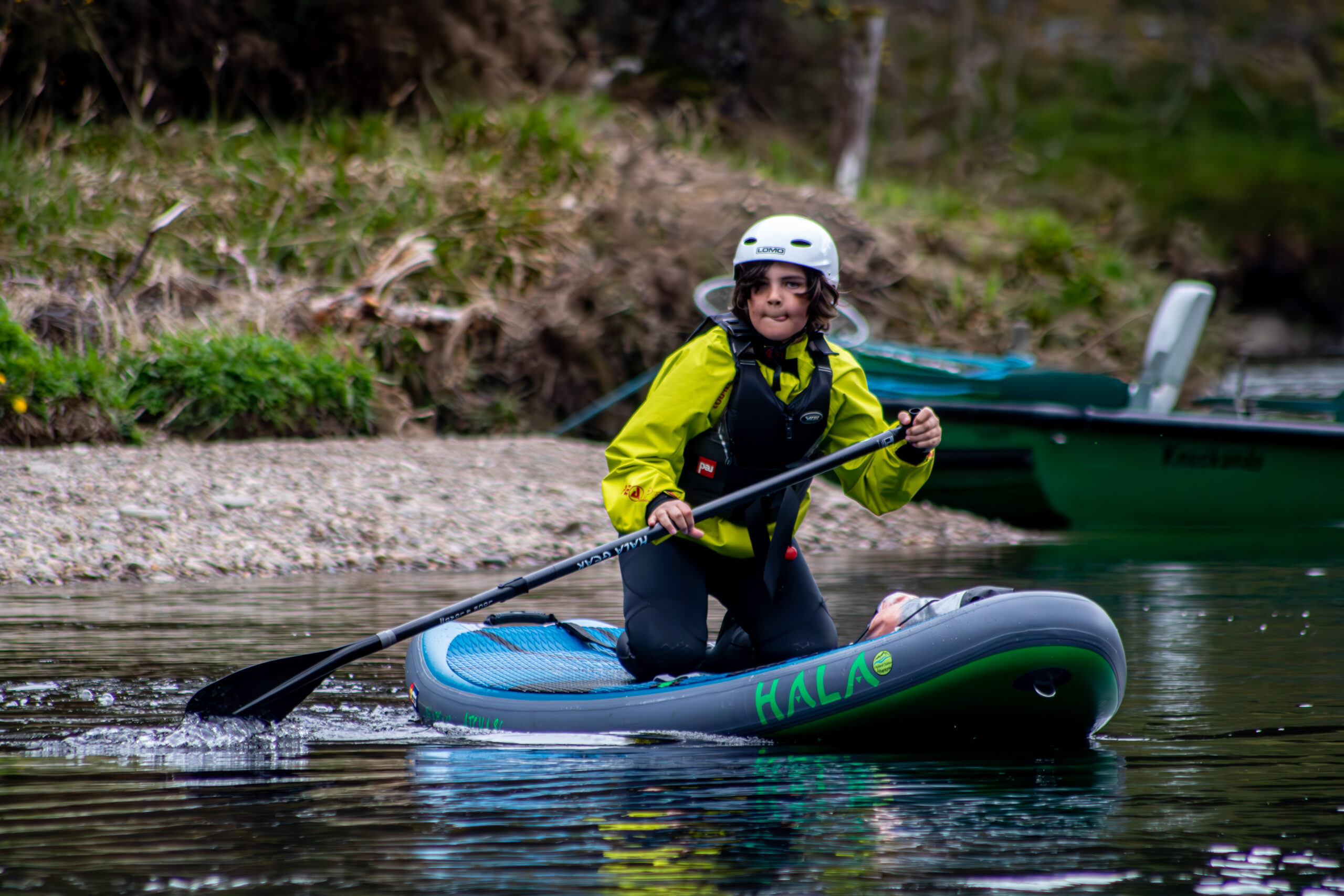 white water sup river spey kids