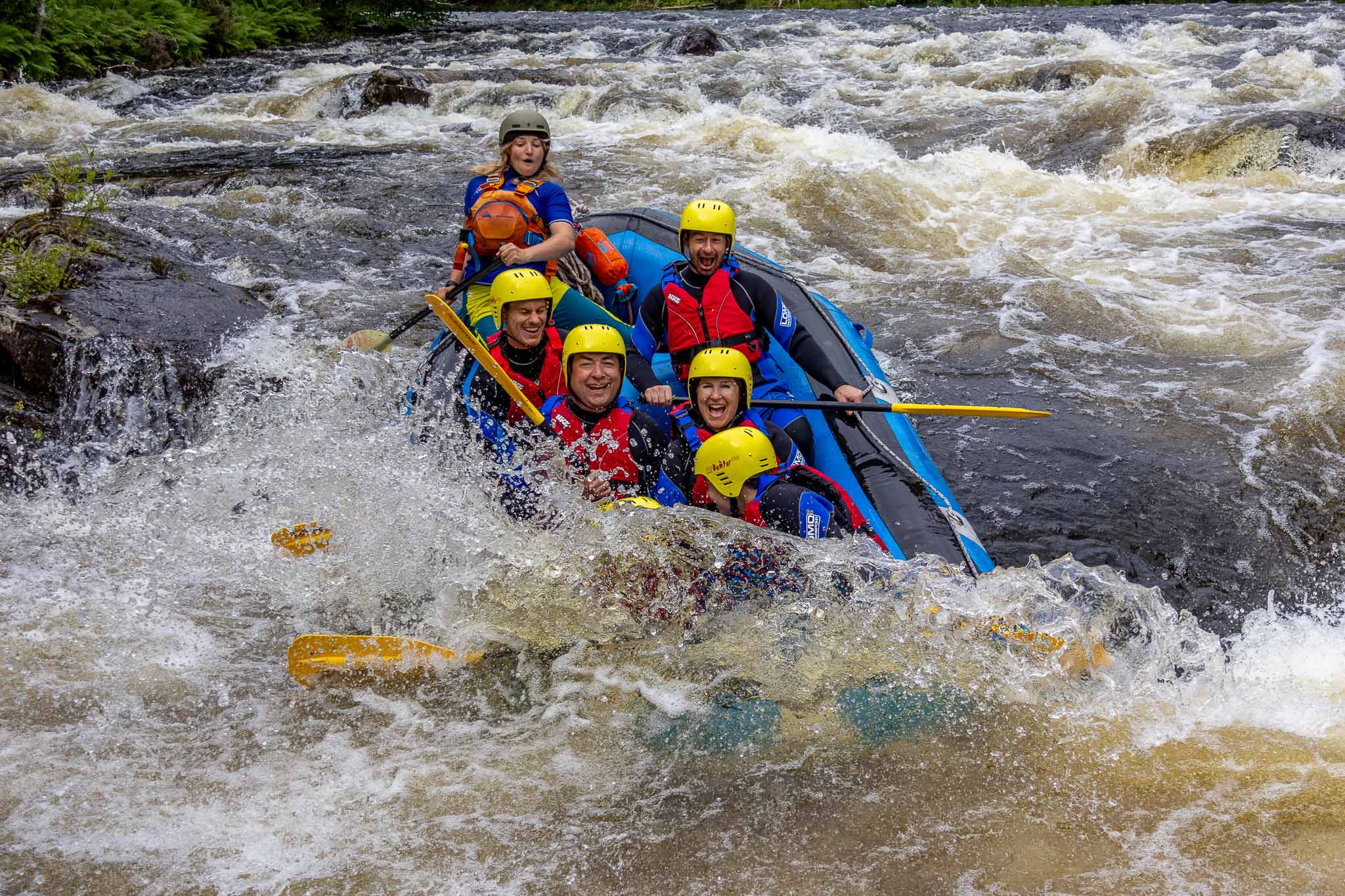 White water rafting grade 3/4 river find horn