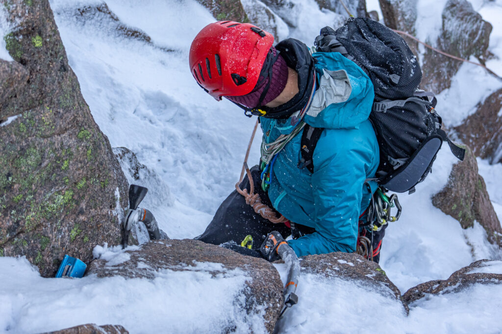 scottish winter climbing jacobs right edge top moves