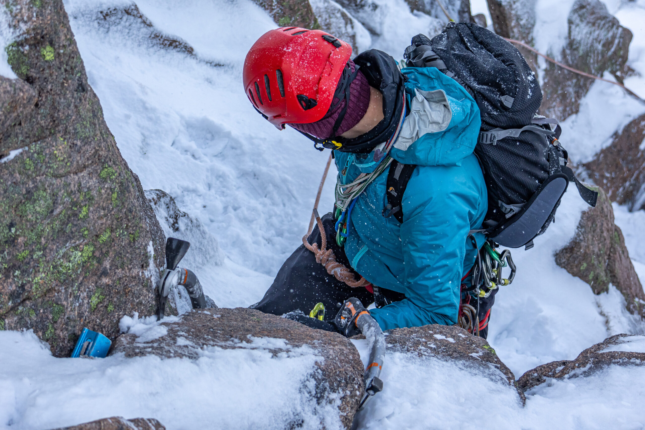 scottish winter climbing jacobs right edge top moves