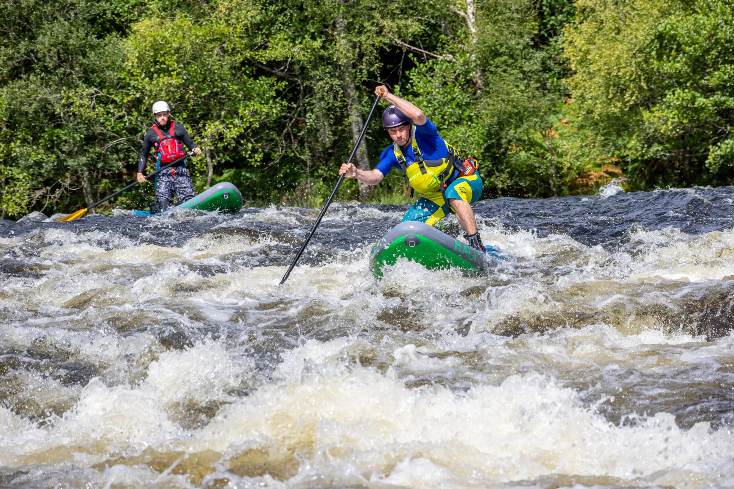white water SUP leader
