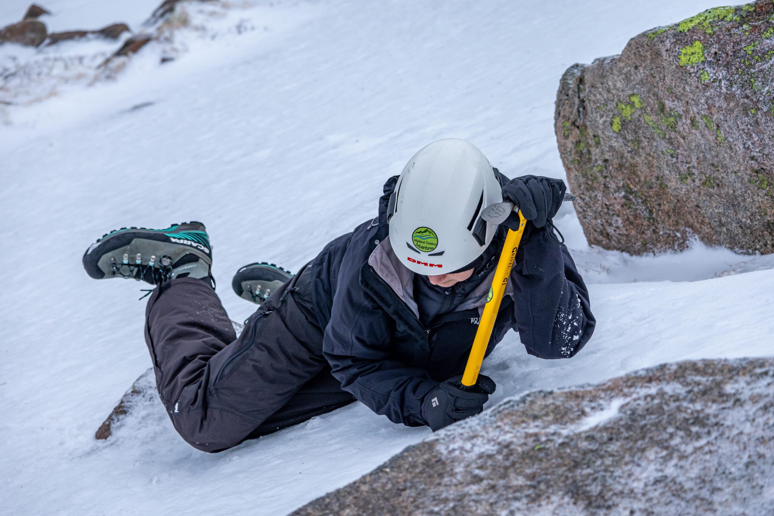 winter skills self belay