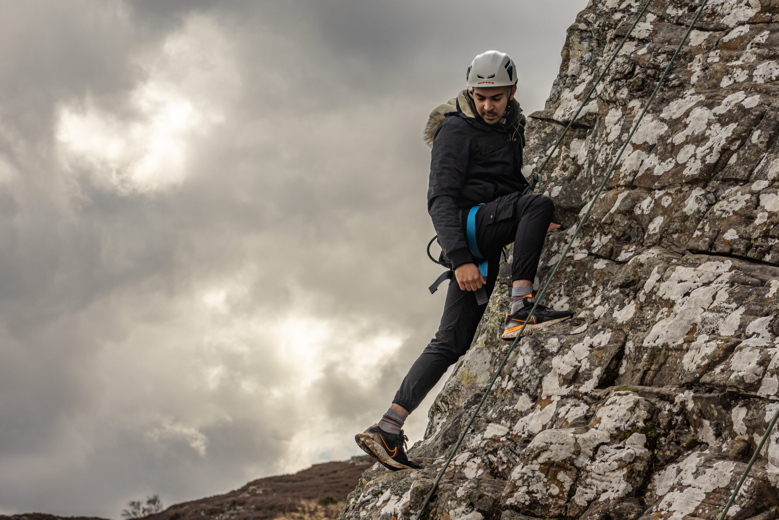 Introduction to rock climbing and abseiling in scotland