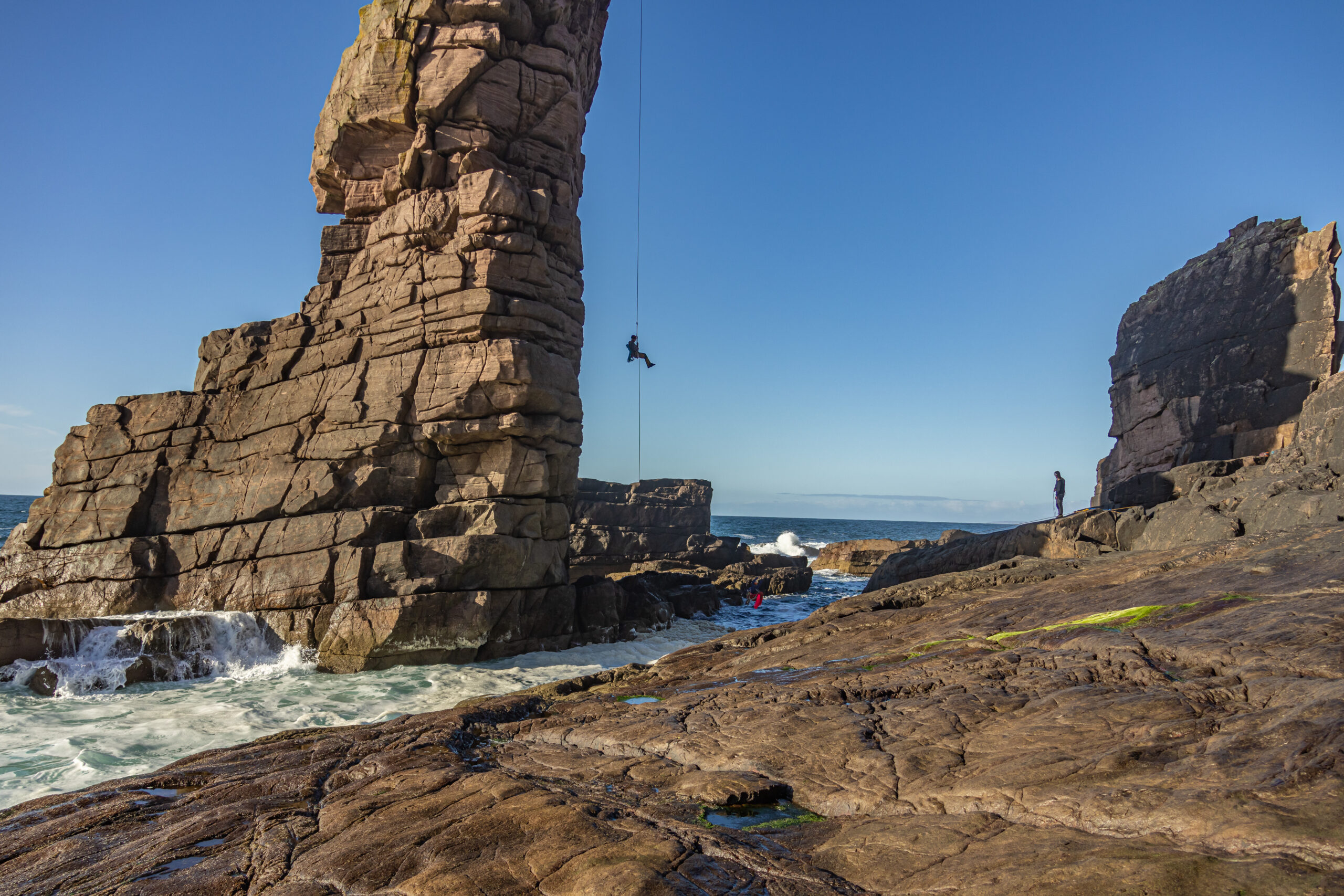 The Old Man Of Stoer Seastack Guided Climb Finish