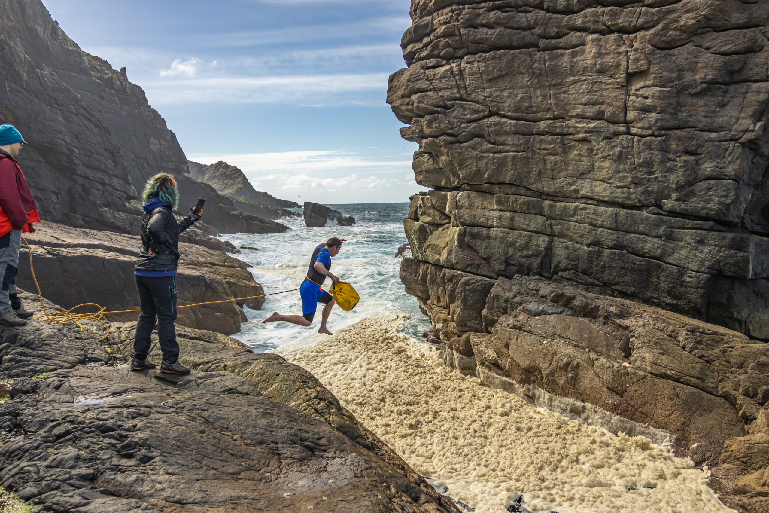 The Old Man Of Stoer Seastack Guided Climb Jump