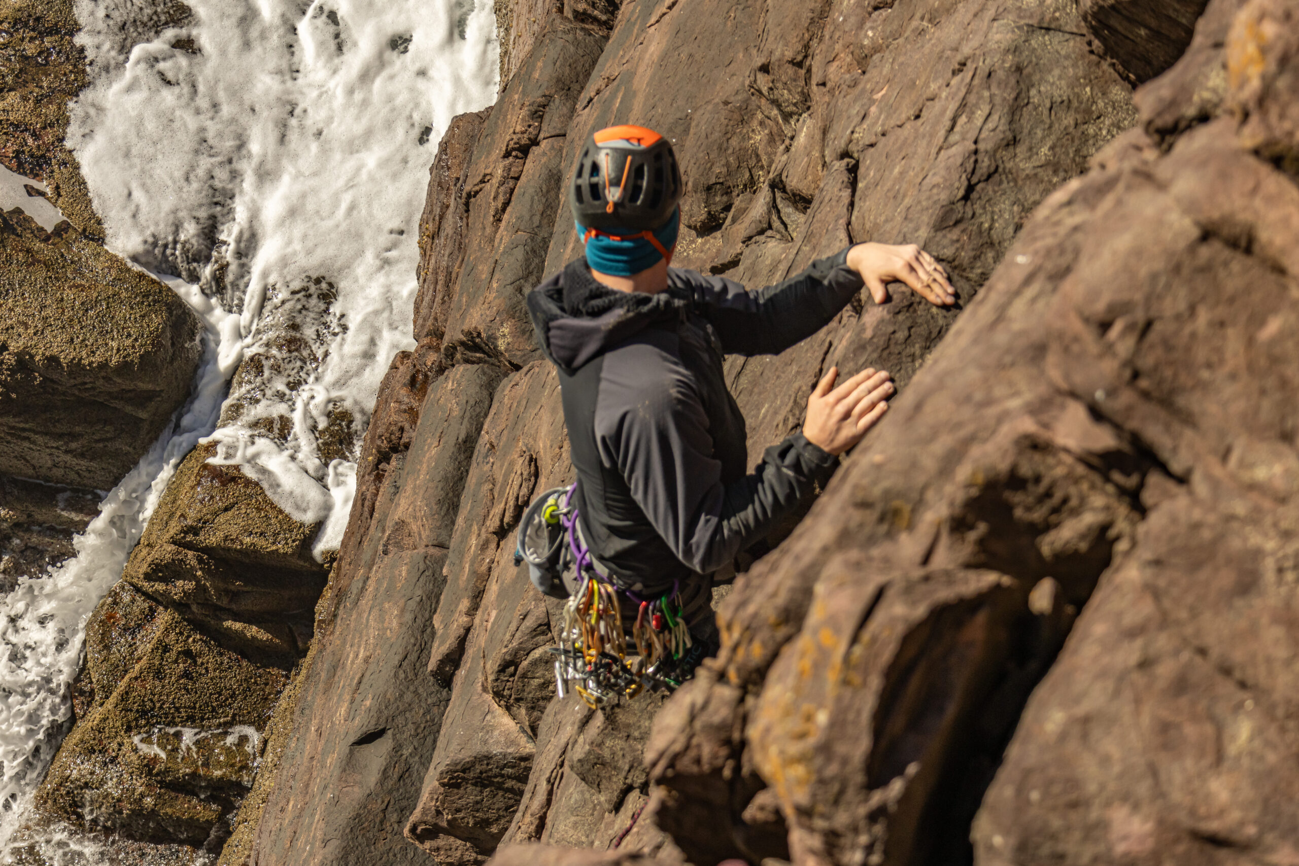 The Old Man Of Stoer Seastack Picth 2 guided climb