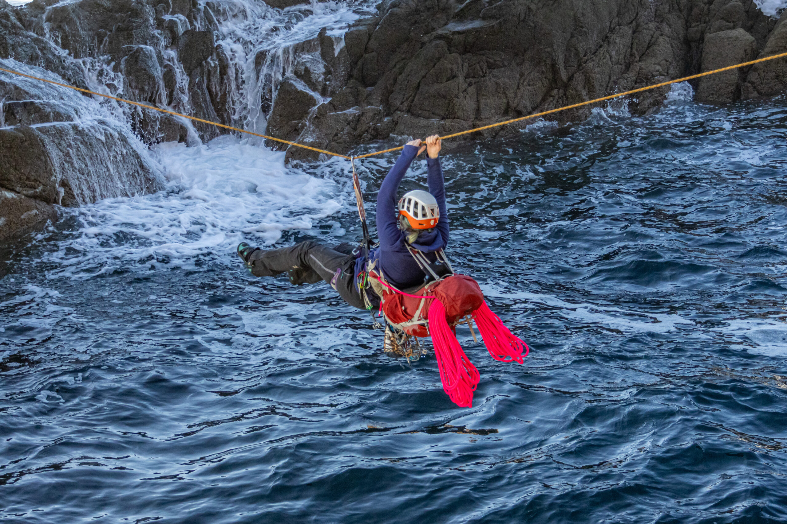 The Old Man Of Stoer Seastack Tyrolan guided climb