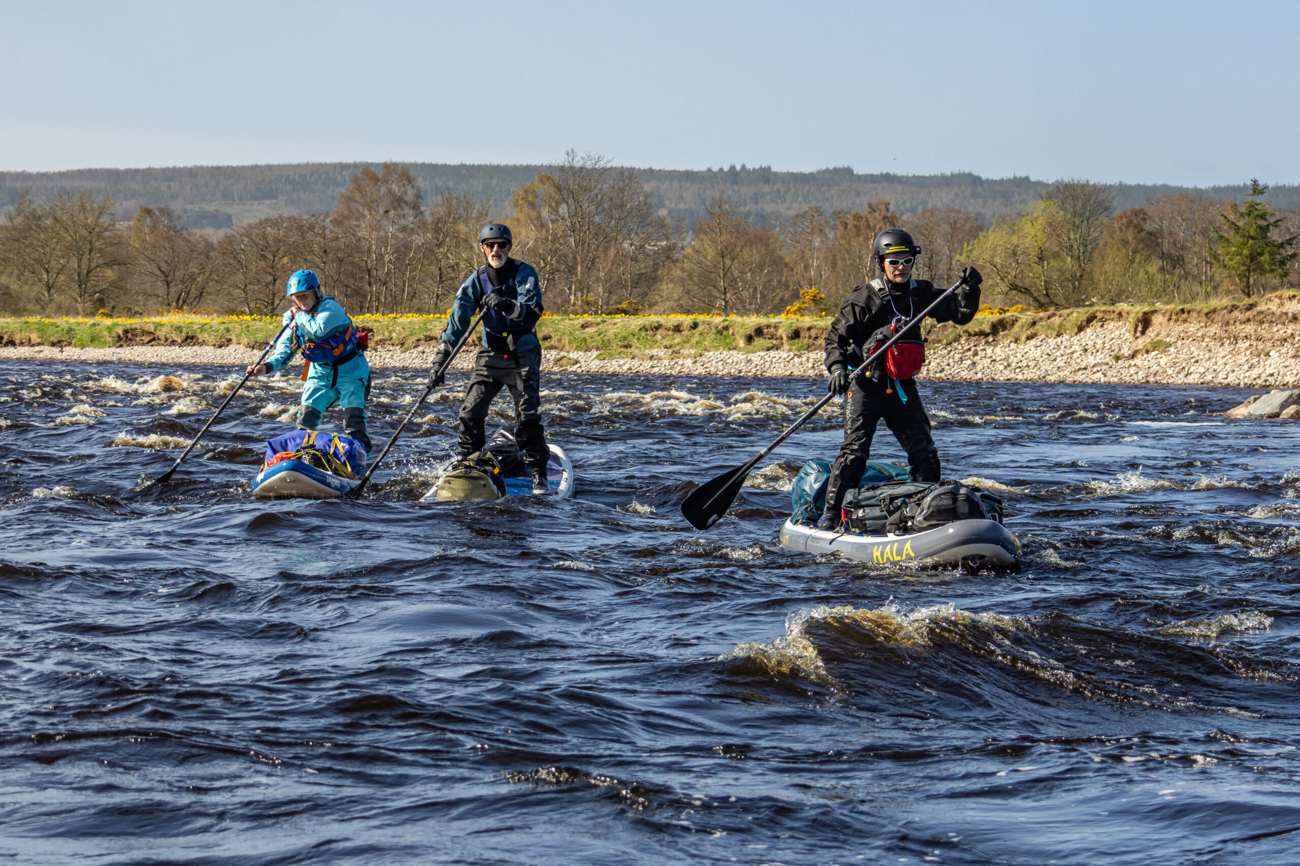 River Spey SUP Descent. group paddling
