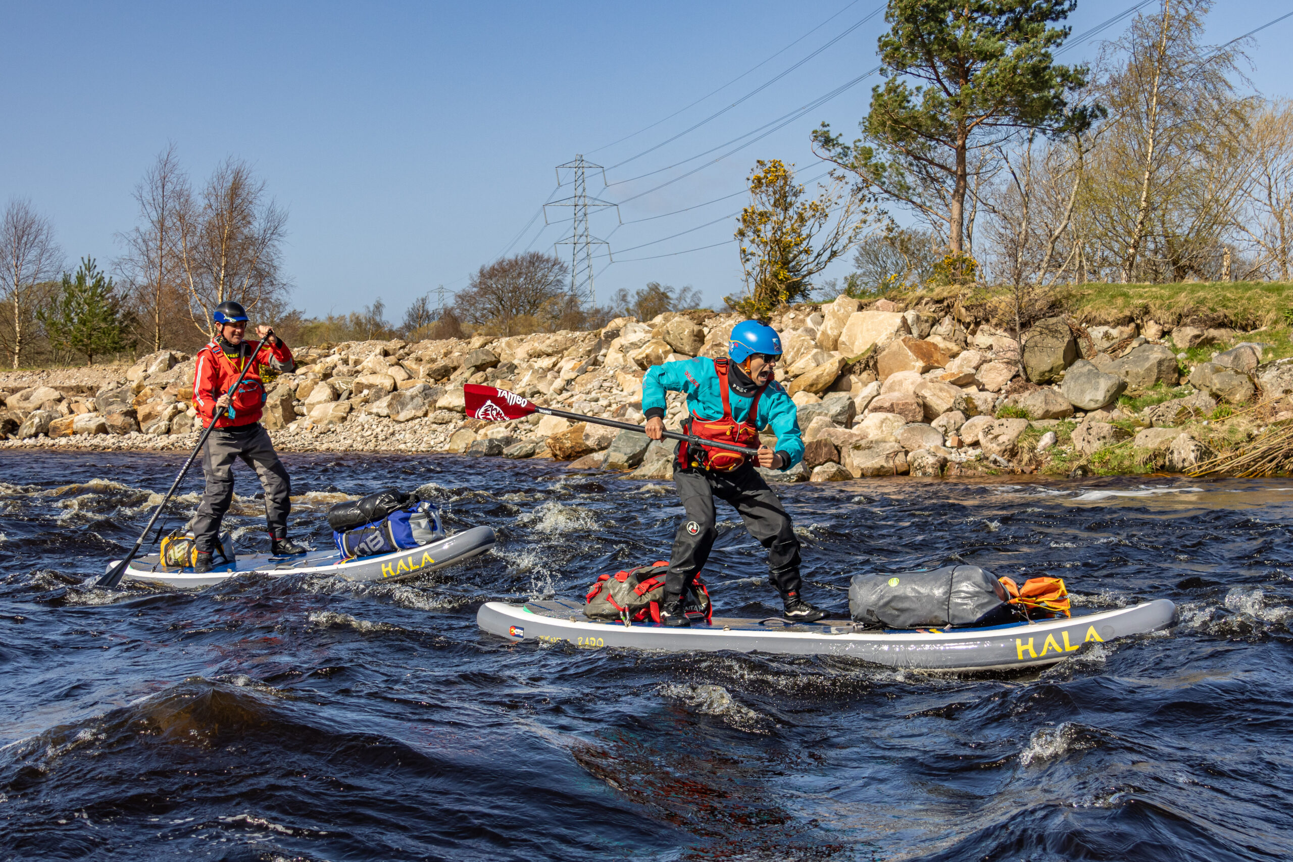 River Spey SUP Descent. having fun