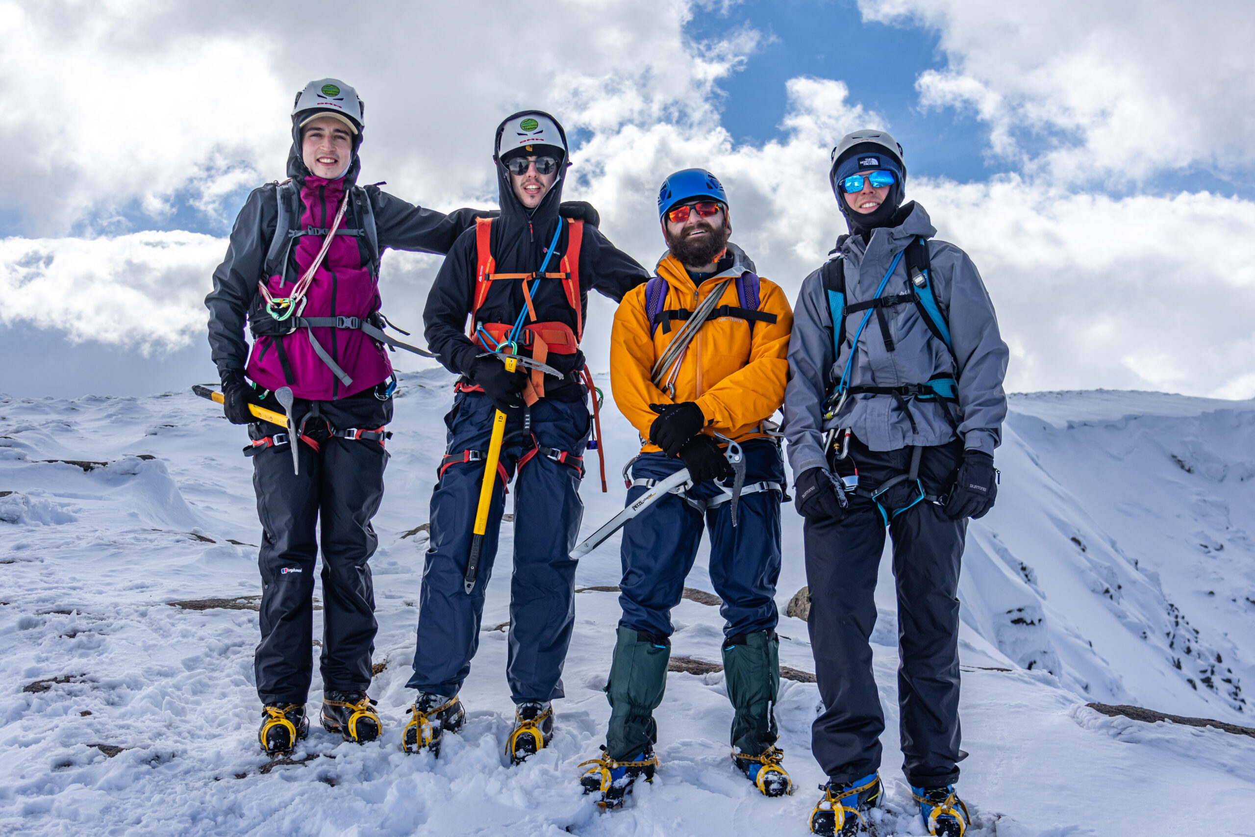 Winter Mountaineering Scotland Awesome Group Highland Outdoor Adventures