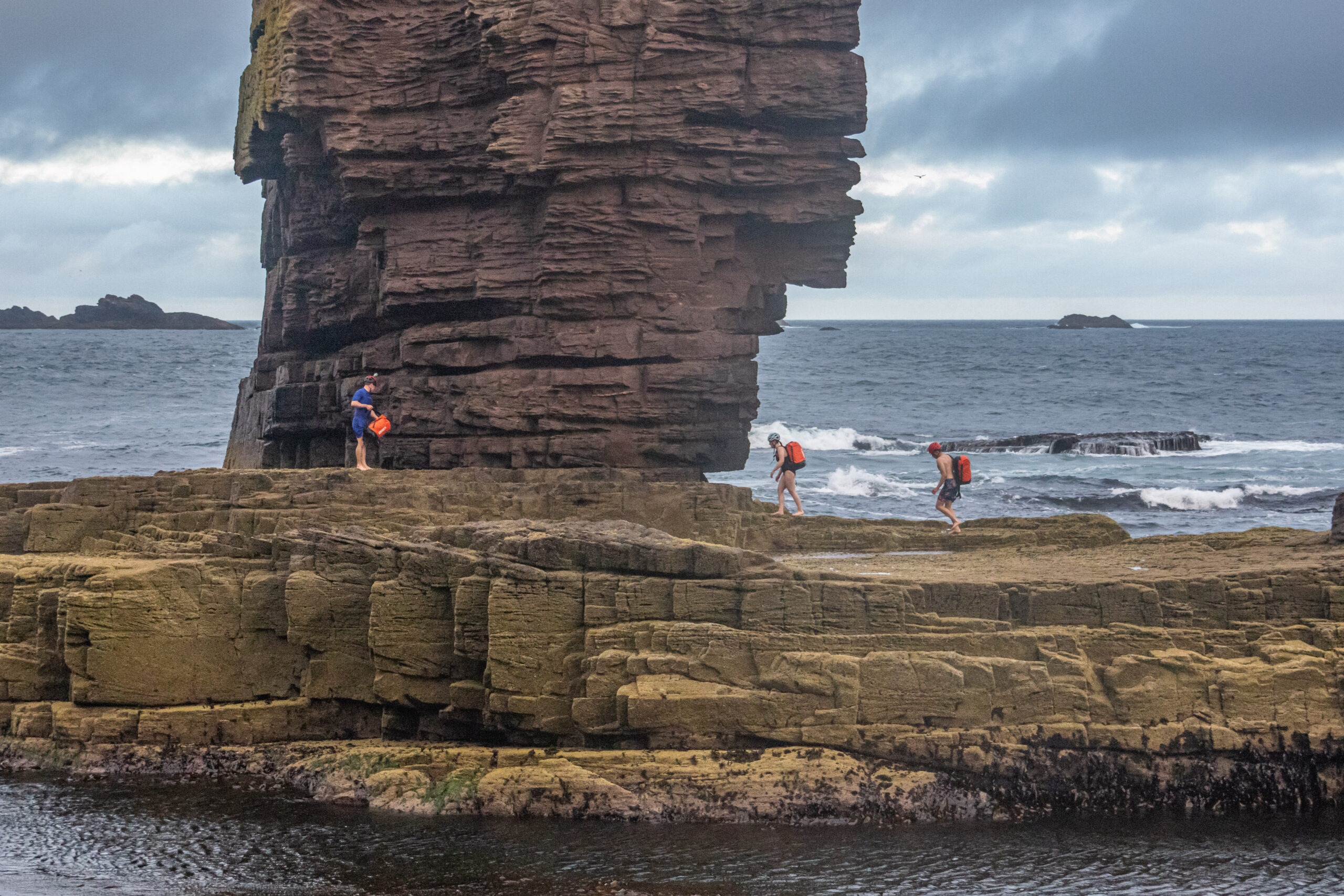 Am Buachaille Seastack swimming