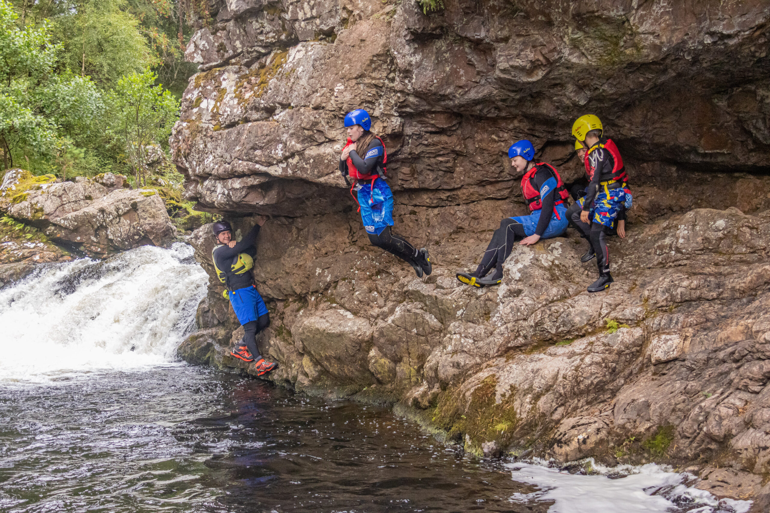 gorge scrambling truim falls highlands small jump