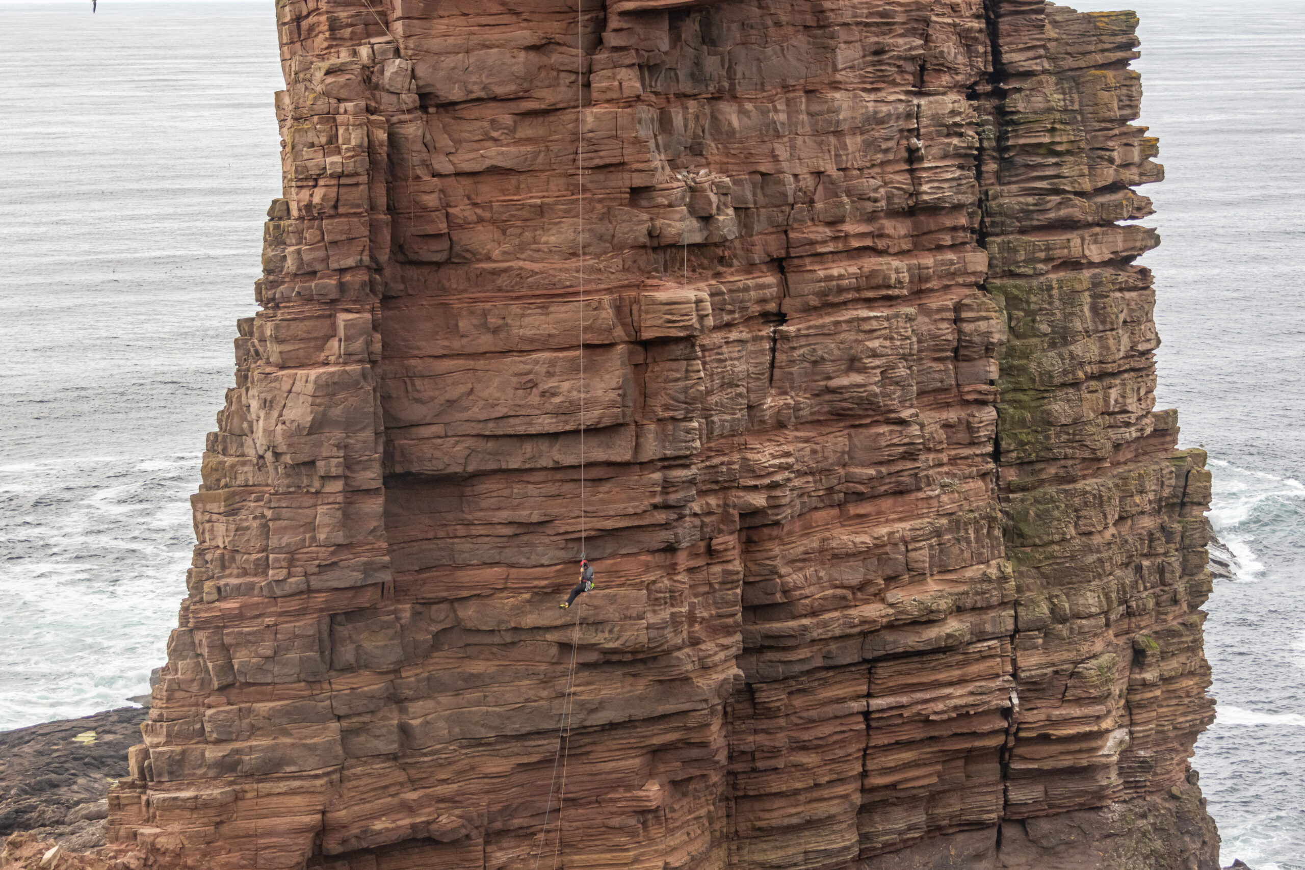 old Man of Hoy Seastack last abseil