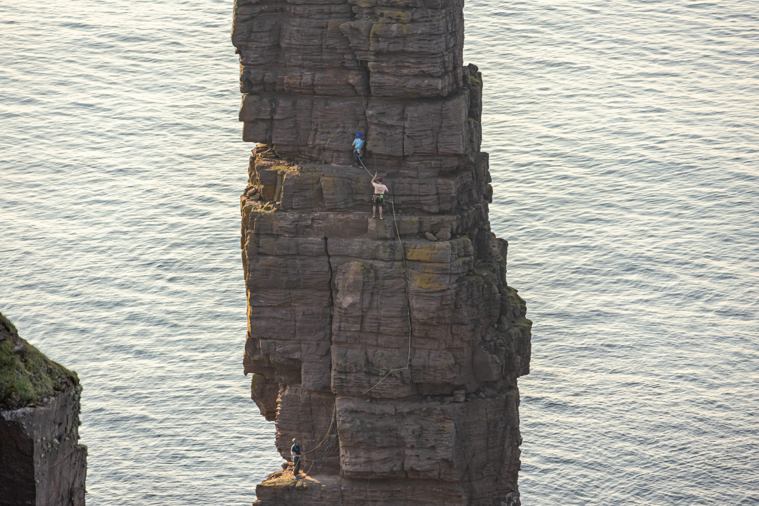 youngest person to ever lead climb Am Buachaille Aden thurlow Seastack