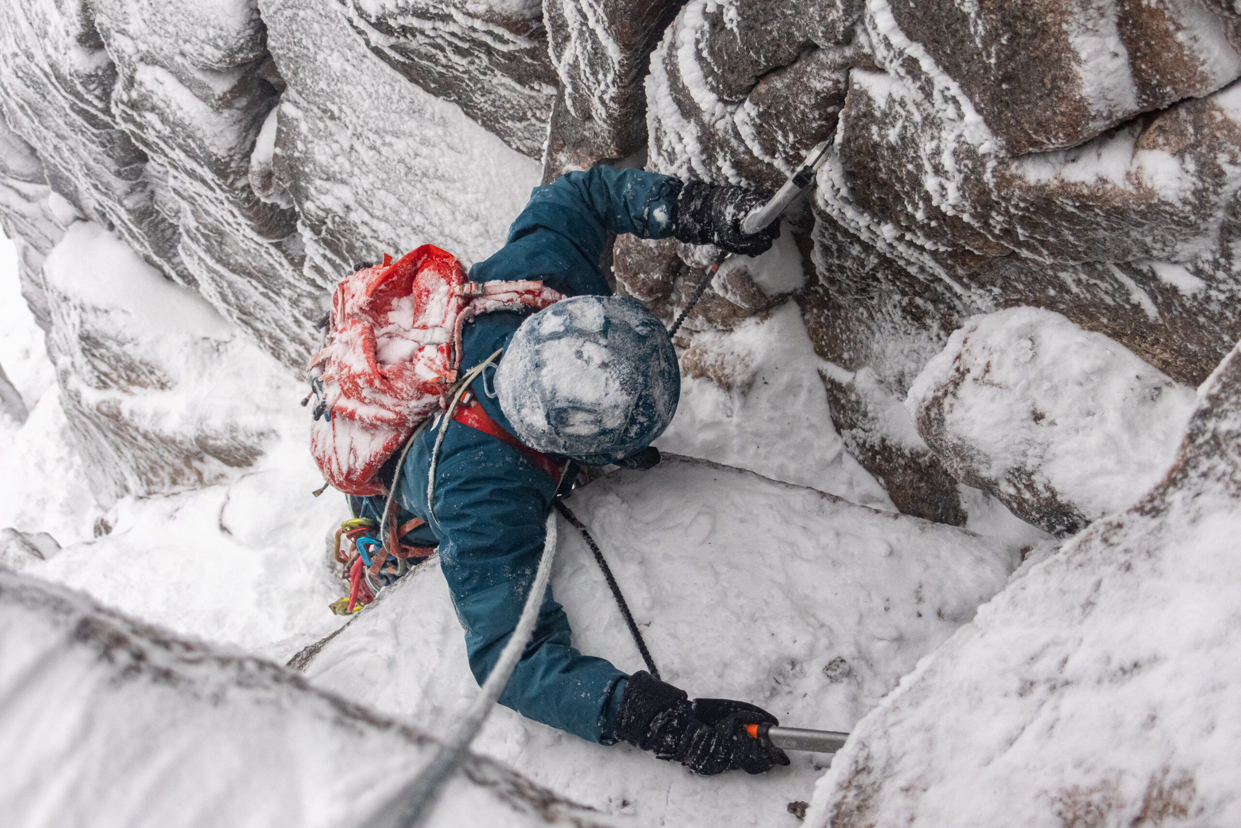 Guided Winter Climbing Hidden Chimney