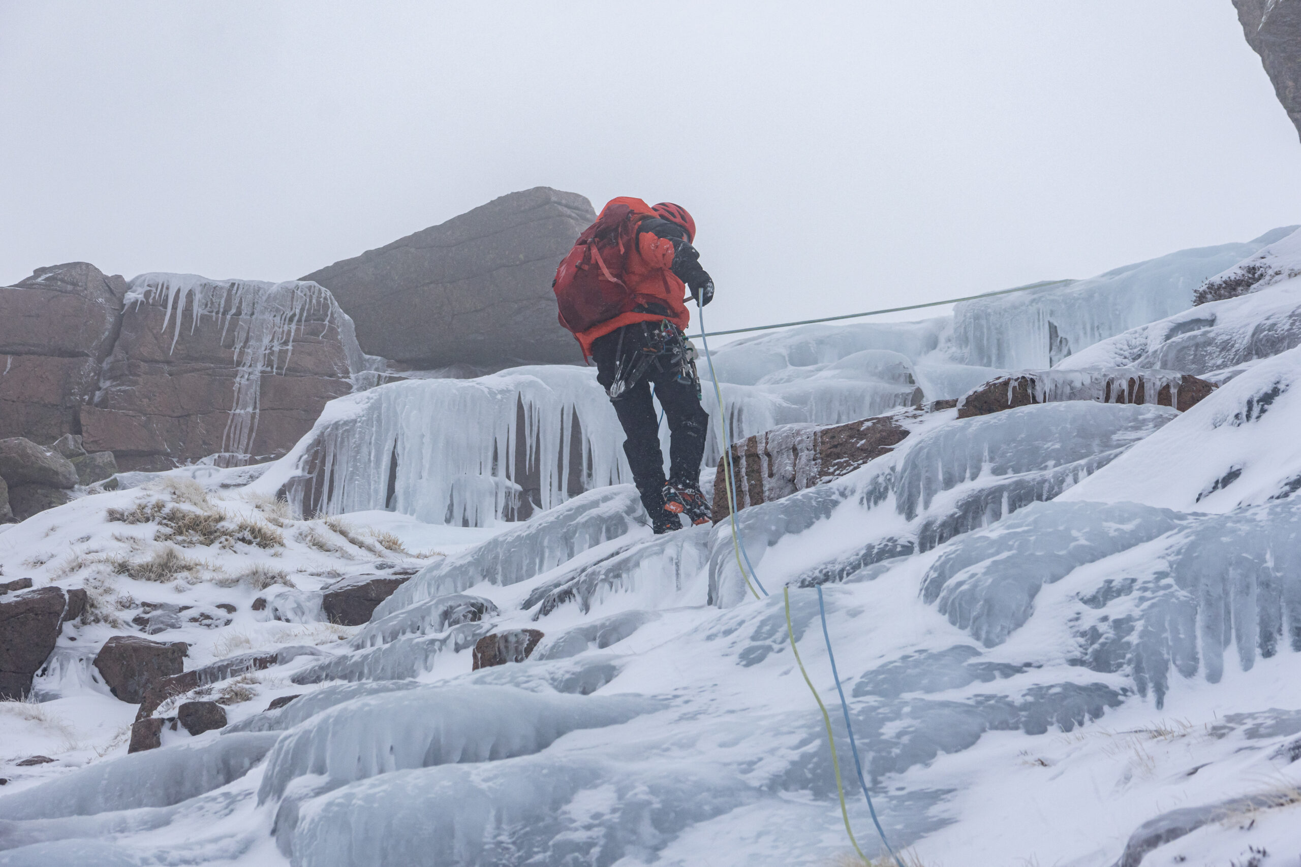 guided ice climbing abseiling