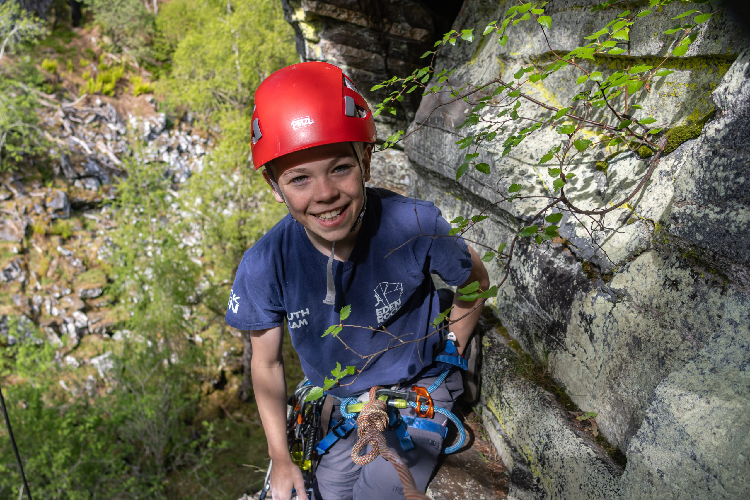 Happy rock climbing scotland