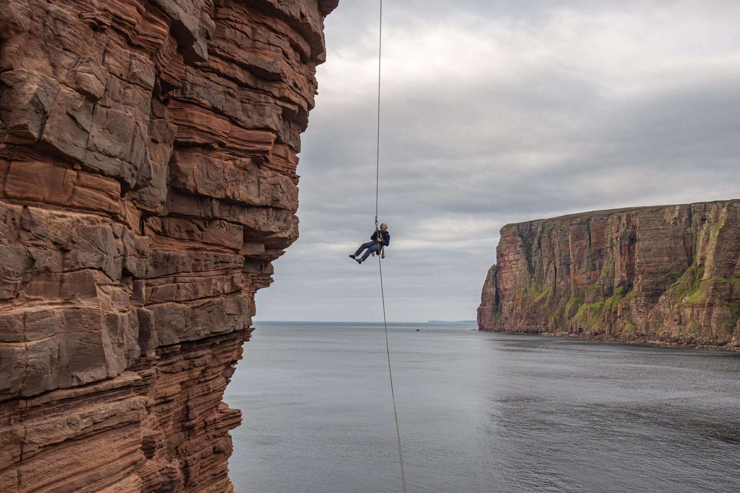 abseiling off the old man of hoy