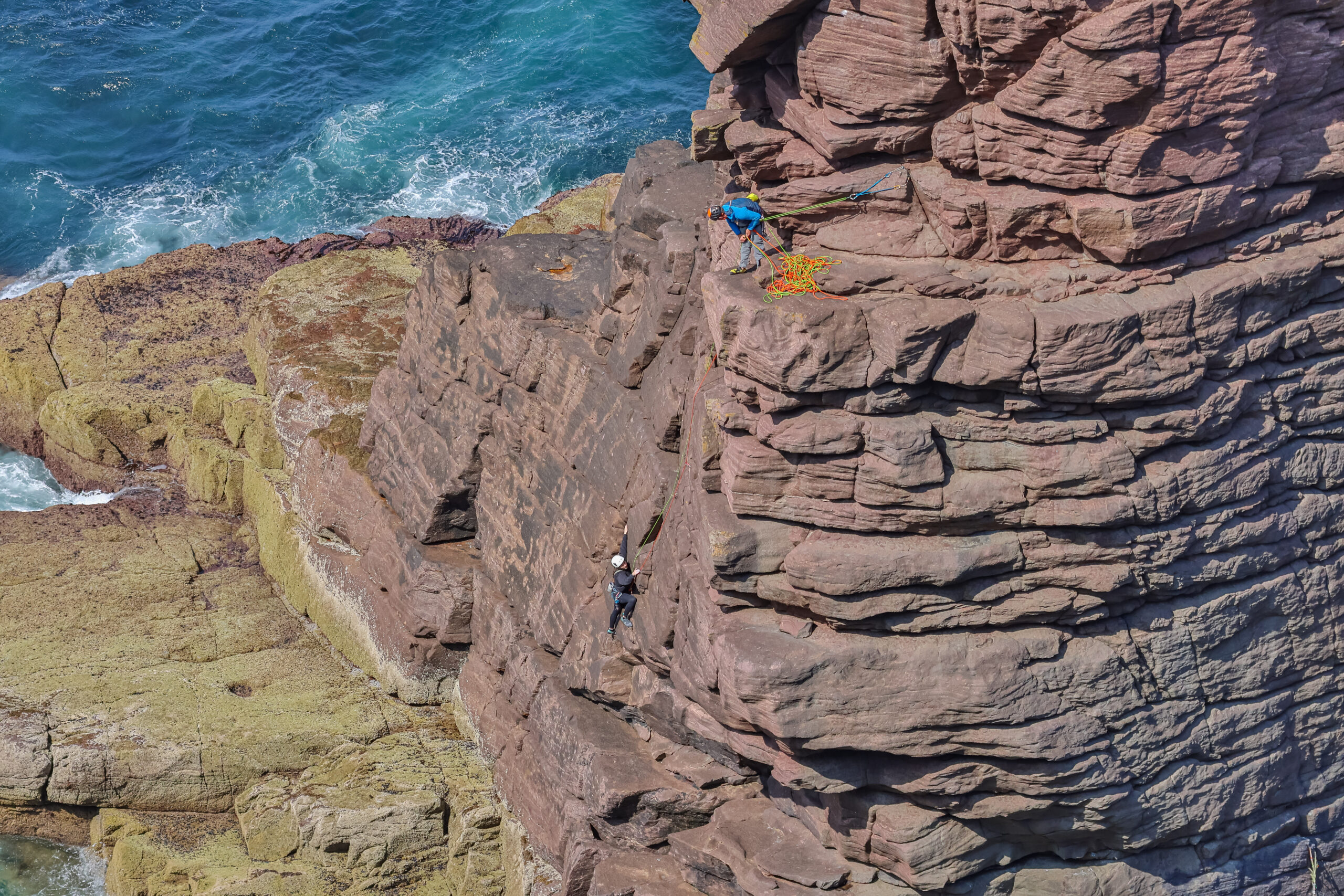 belaying old man of stoer